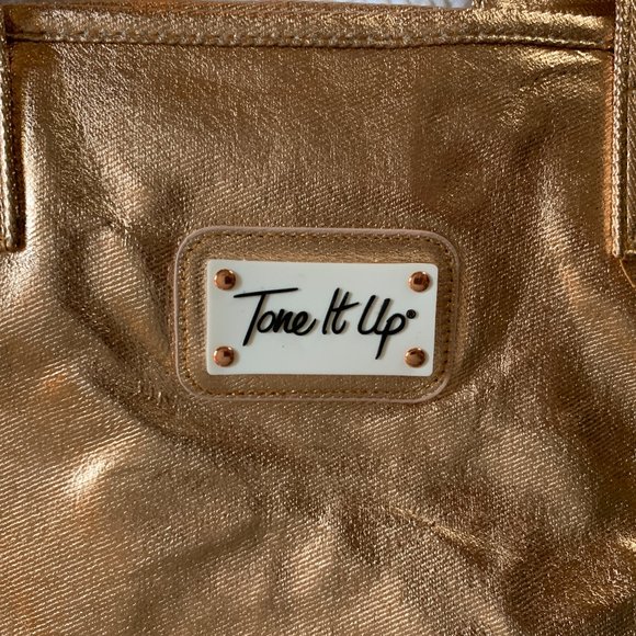 Tone it Up TIU Rose Gold Copper Shoulder Tote Bag - 2017 Bikini Series - Picture 2 of 4